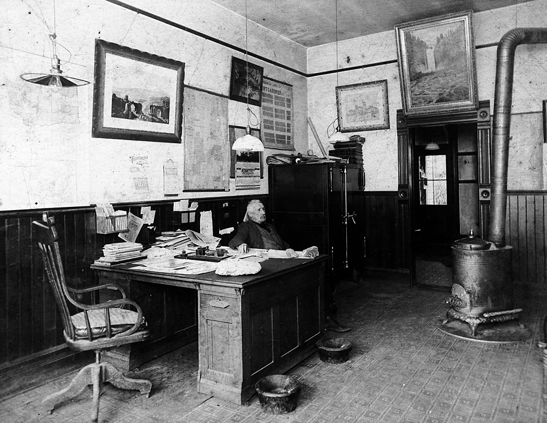 e. c. ferguson in his office, 1900